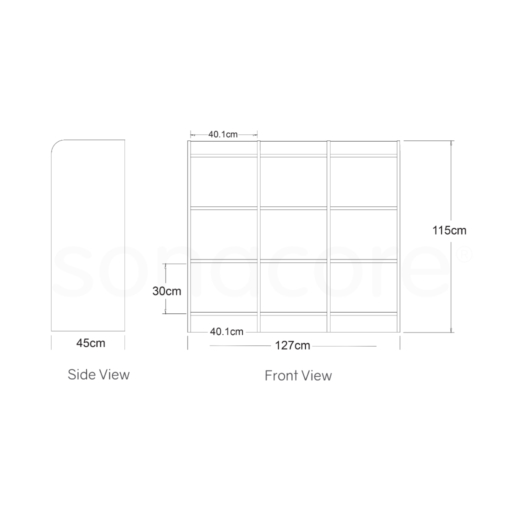 Cubby Unit 3x3 - Bav Beech - Image 2